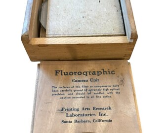 VTG Fluorographic Camera Unit Optical Filter Set & Box Printing Art Research Lab