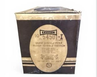 Leviton 54501-I Vintage Quiet Single Pole Kippschalter 10er Box Elfenbein