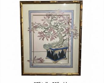 Graham Illingworth Japanese Maple Bonsai Framed Print Bamboo Gold Frame