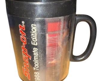 Vintage 1988 Snap-On Toolmate Edition Thermo-Serv Plastic Coffee Mug Black