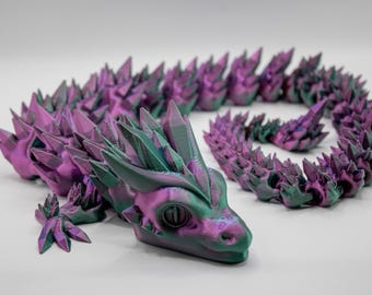 Flexi Dragon Toy – Crystal Style Articulated 3D Printed Dragon