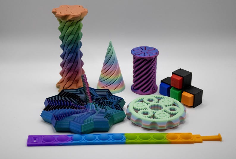 3D Printed Fidget Toy Mystery Box – Sensory Stress Relief Bundle (4 or ...