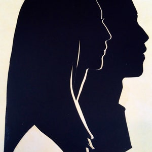 Custom Double Subject Silhouette Portraits image 4