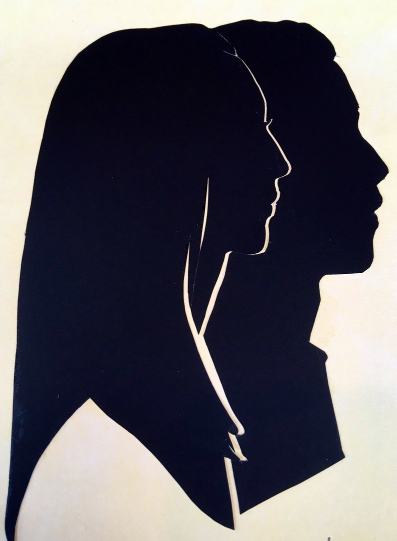 Custom Double Subject Silhouette Portraits image 4