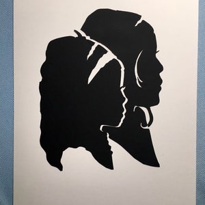 Custom Double Subject Silhouette Portraits image 5