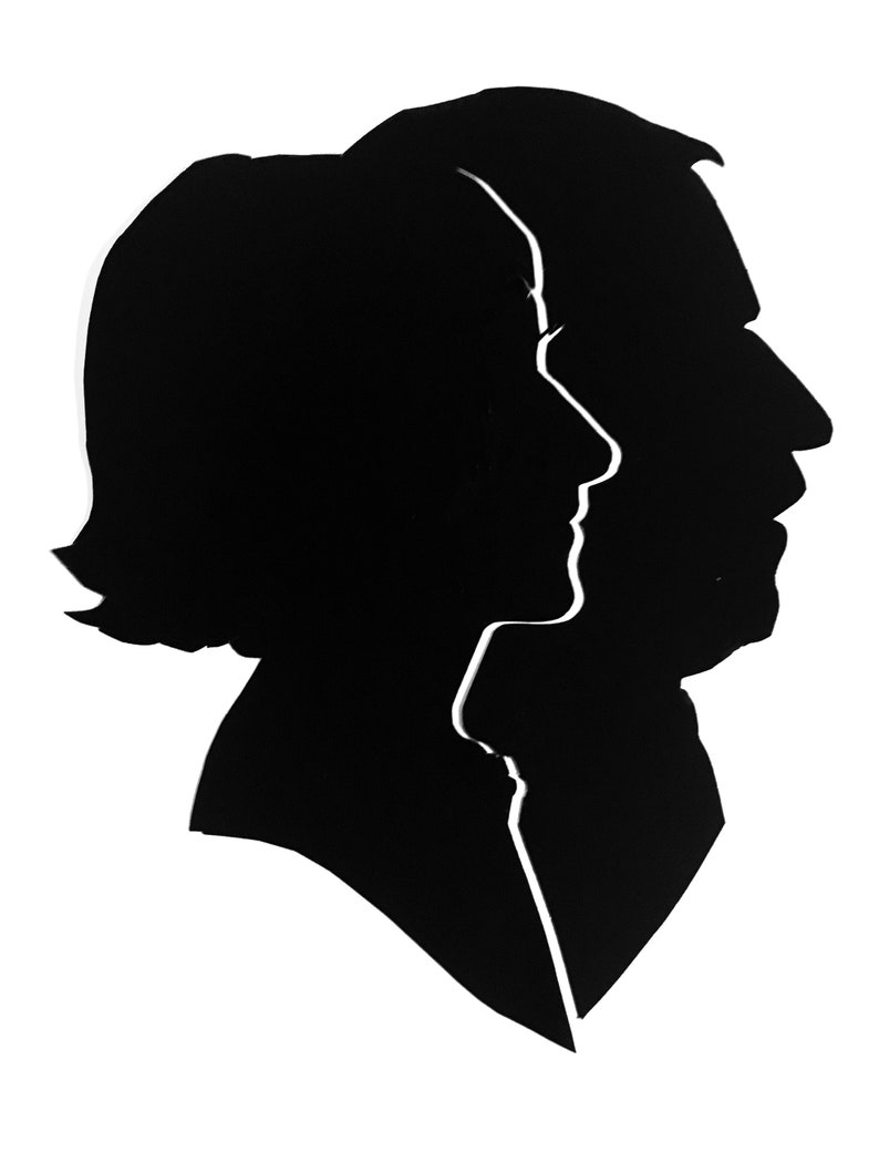 Custom Double Subject Silhouette Portraits image 10