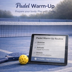 Padel Warm-up & Mobility – 10-Minute Pre-Match Routine (PDF · English)