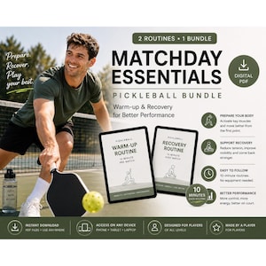 Pickleball Matchday Essentials PDF – Warm Up and Recovery Routine Before and After Play