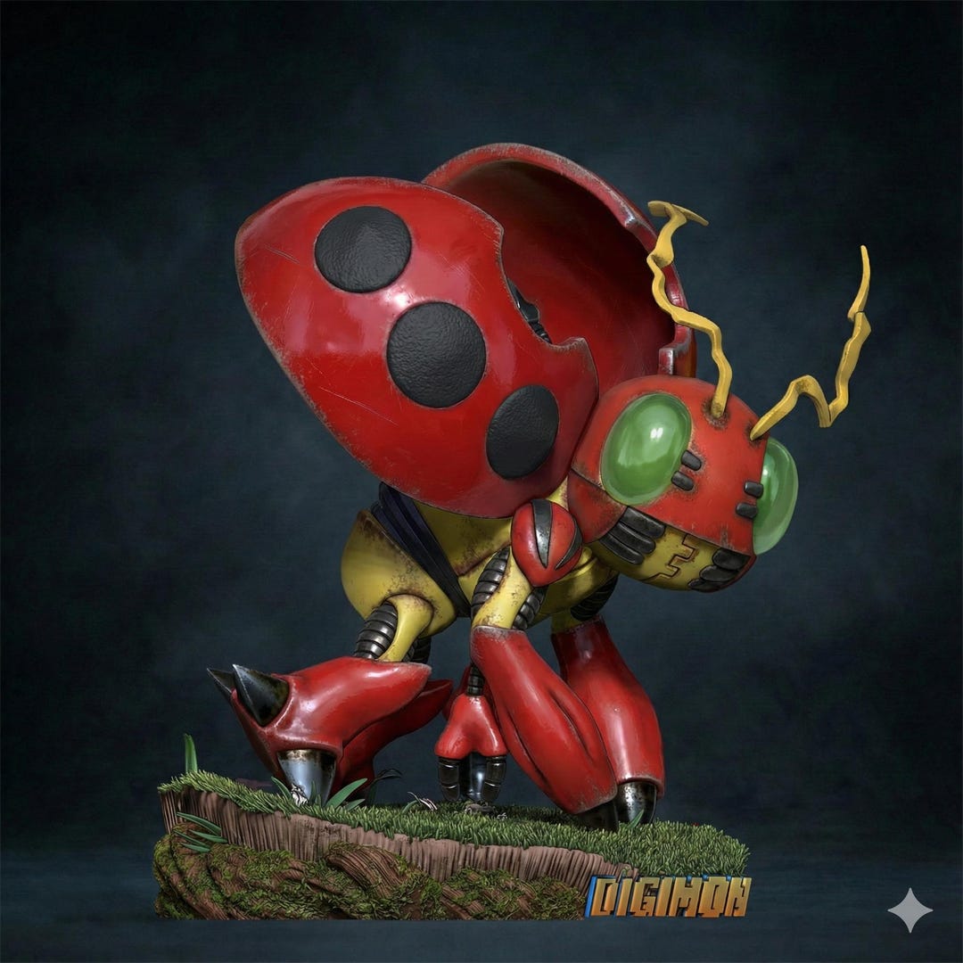 Digimon – Tentomon | Electric Insect Rookie STL Sculpture & Bust | 3D ...