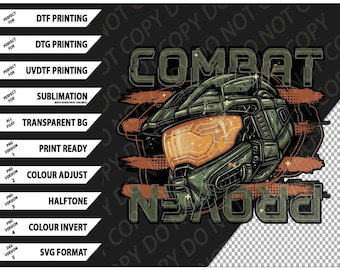 Combat Proven T-shirt, Futuristic Armor Tee Png SVG Digital Bundle