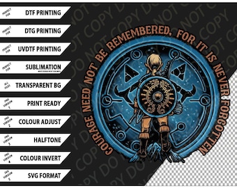 T-shirt med mod, retro 80-tals skräcktröja png SVG digitalt paket