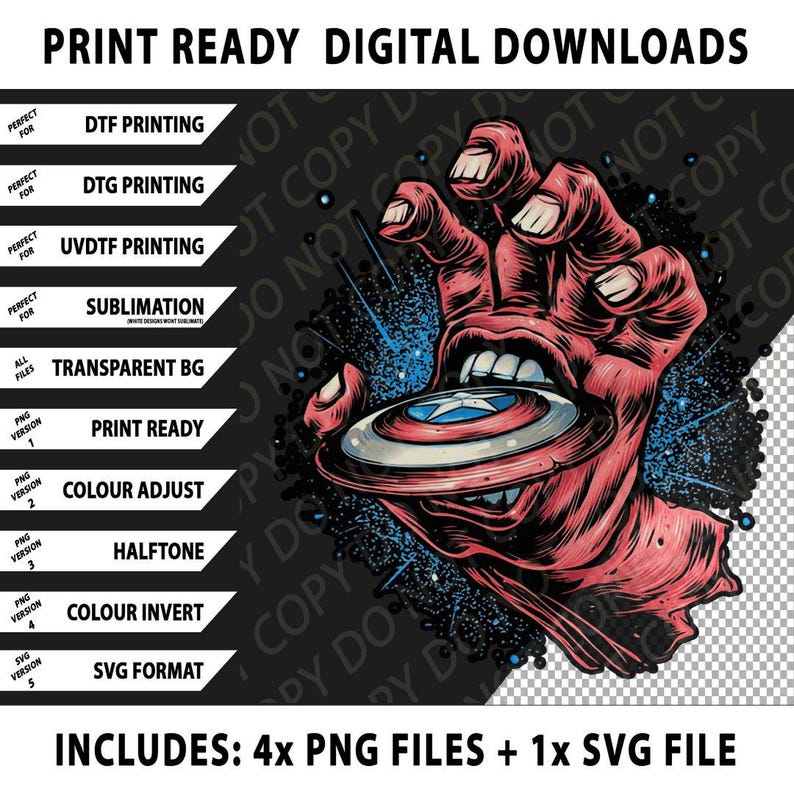 Captain America Shield T-Shirt, Comic Book Style Tee Png SVG Digital Bundle image 1