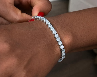 Elegant Zircon Tennis Bracelet, Adjustable Chain, Minimal Sparkle, Everyday Luxury