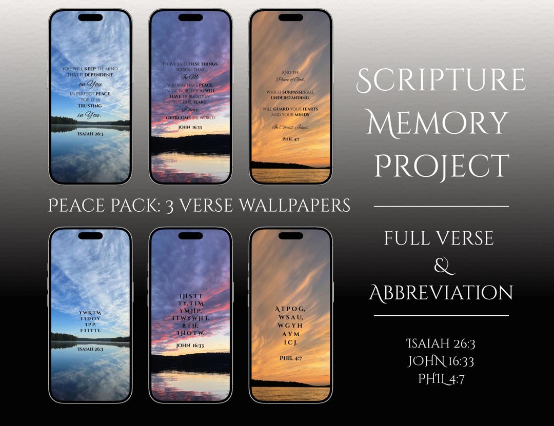 Theme For Projecting Scripture Scripture Memory Project- Peace Pack, Bible Verse Wallpaper for Phone ...