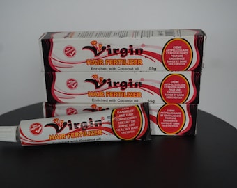 Crema capilar fertilizante para cabello virgen, 55 g - Paquete de 3