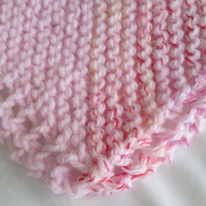 Hand knit oversize baby blanket
