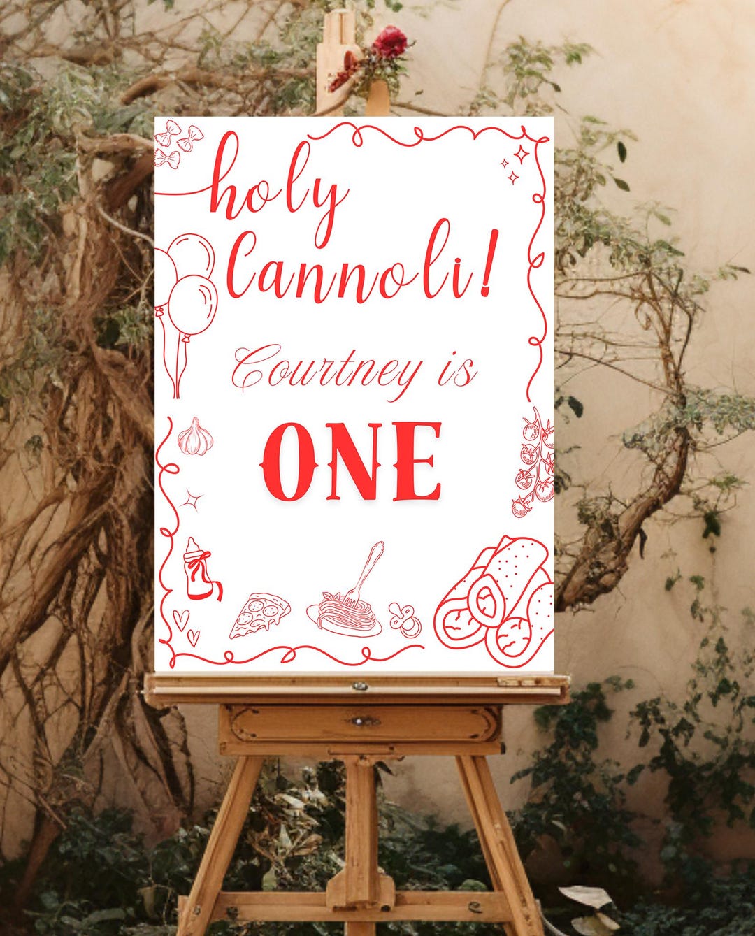 Italian Birthday Welcome Sign Template (digital Download), Holy Cannoli ...
