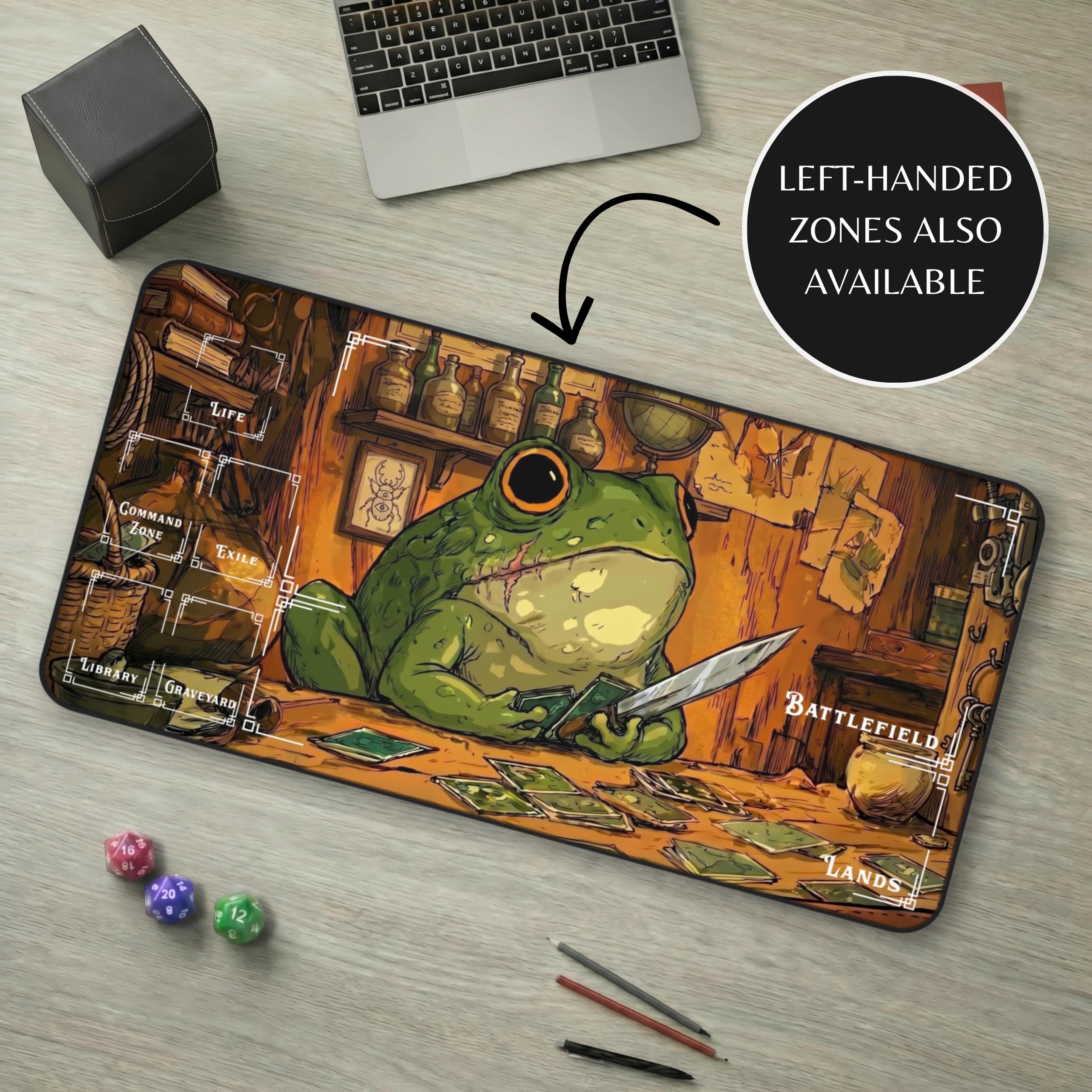 Merchant Frog Frog MTG Playmat With Card Zones – Funny Fantasy Frog Merchant, Cute ...