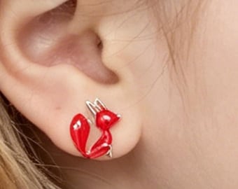 Fox-oorbellen - Clipoorbellen voor kinderen - Pijnloze oorbellen - Oorbellen zonder piercing - Cadeau voor meisjes - Kinderoorclips