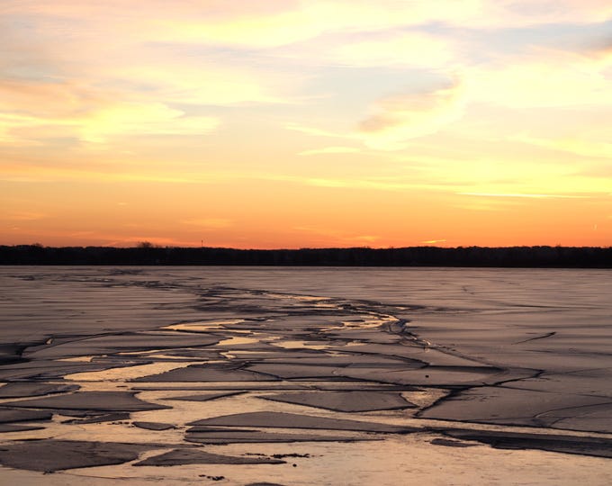 Featured listing image: Ice Break on Manawa Lake Iowa
