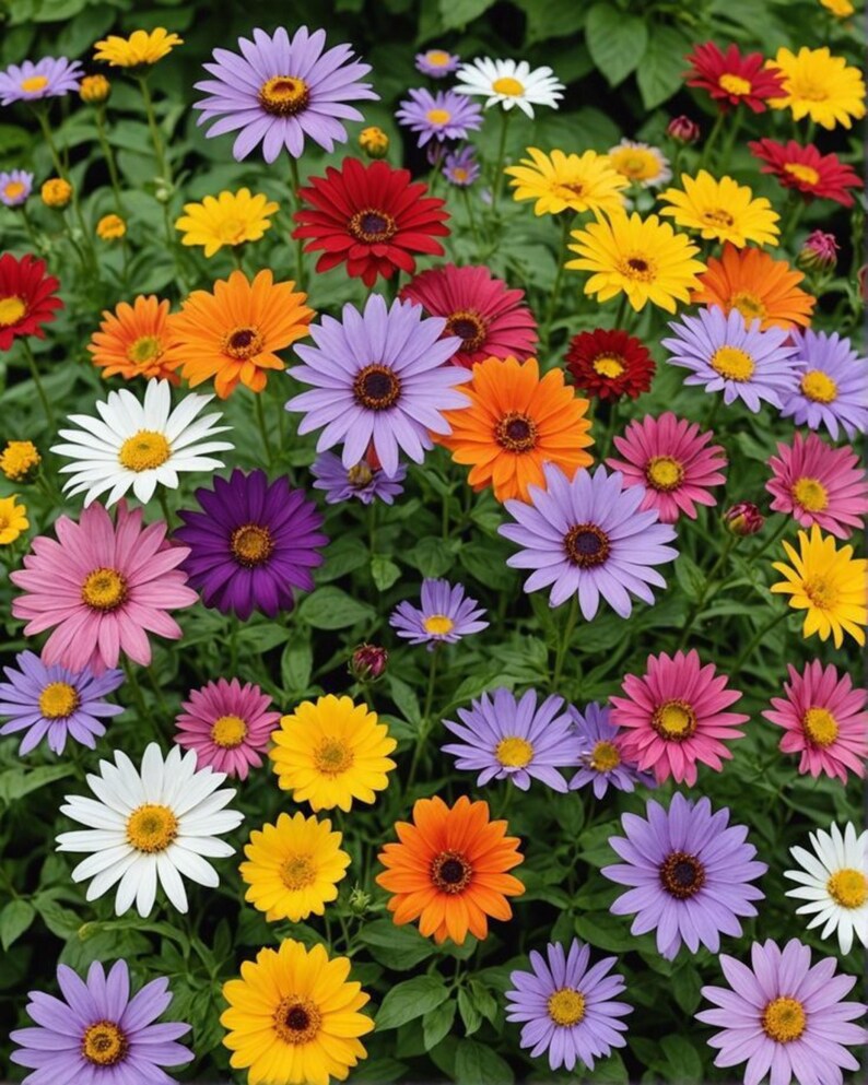 African Daisy Seeds Mix | Colorful Annual Flowers, Drought Tolerant ...