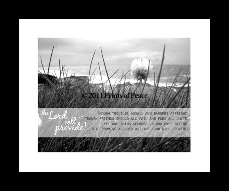 The Lord Will Provide Troubles Assail and Dangers Affright - Etsy