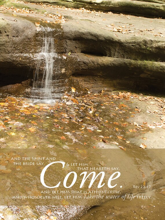 Come Take The Water Of Life Freely Rev 22 17 Kjv Colored Etsy Come Take The Water Of Life Freely Rev 22 17 Kjv Colored Etsy