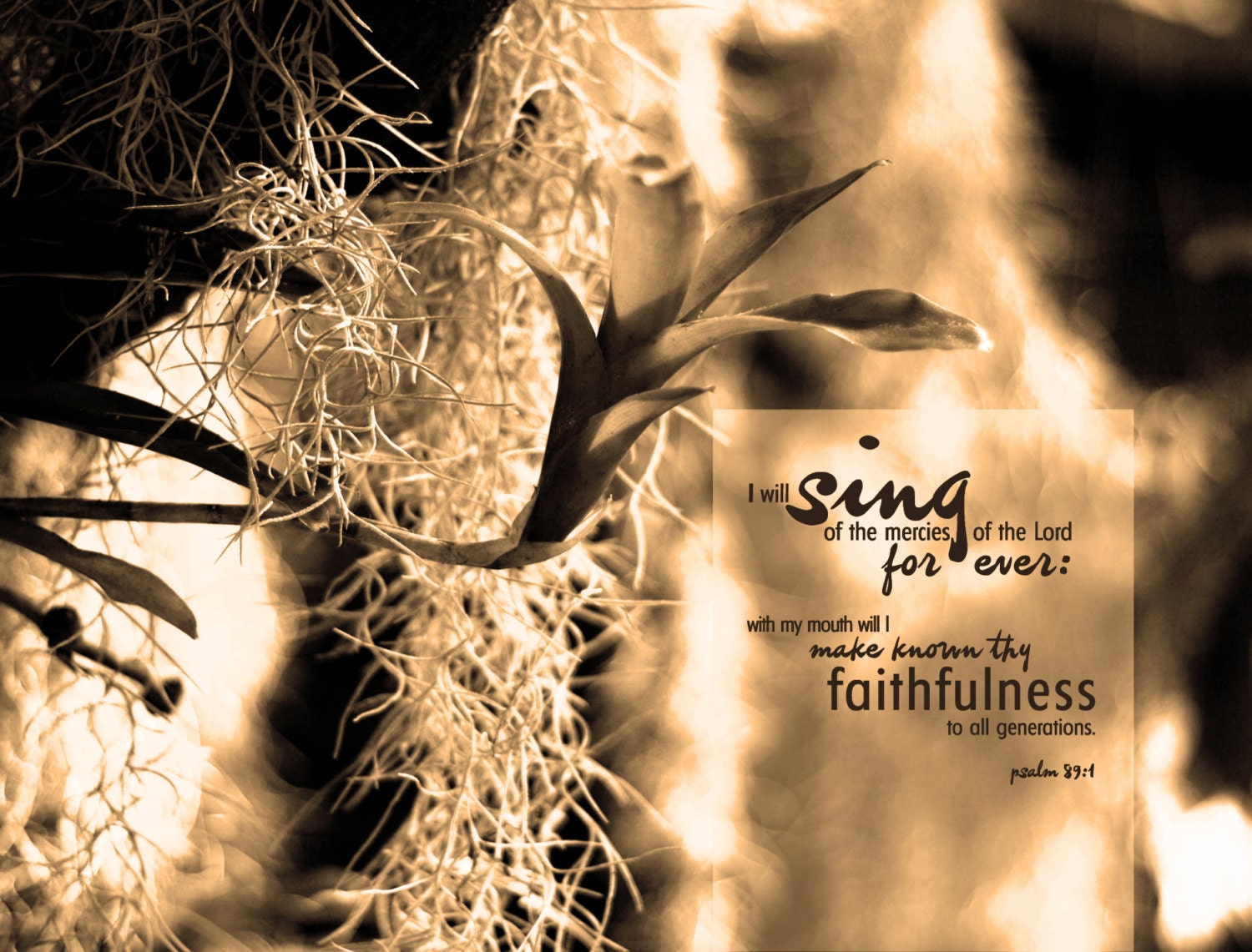 I Will Sing of the Mercies of the Lord Forever Psalm 89:1 | Etsy