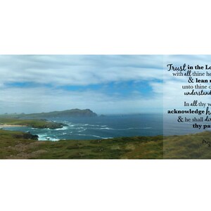 Trust in the Lord - Ireland Coast View - 8 x 20 Print or Frameless Mount