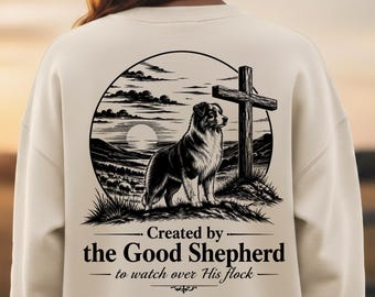 Australian Shepherd PNG Digital Download, Christian Aussie Sublimation Design, Religious Dog Clipart, Bible Verse Sweathirt Graphics