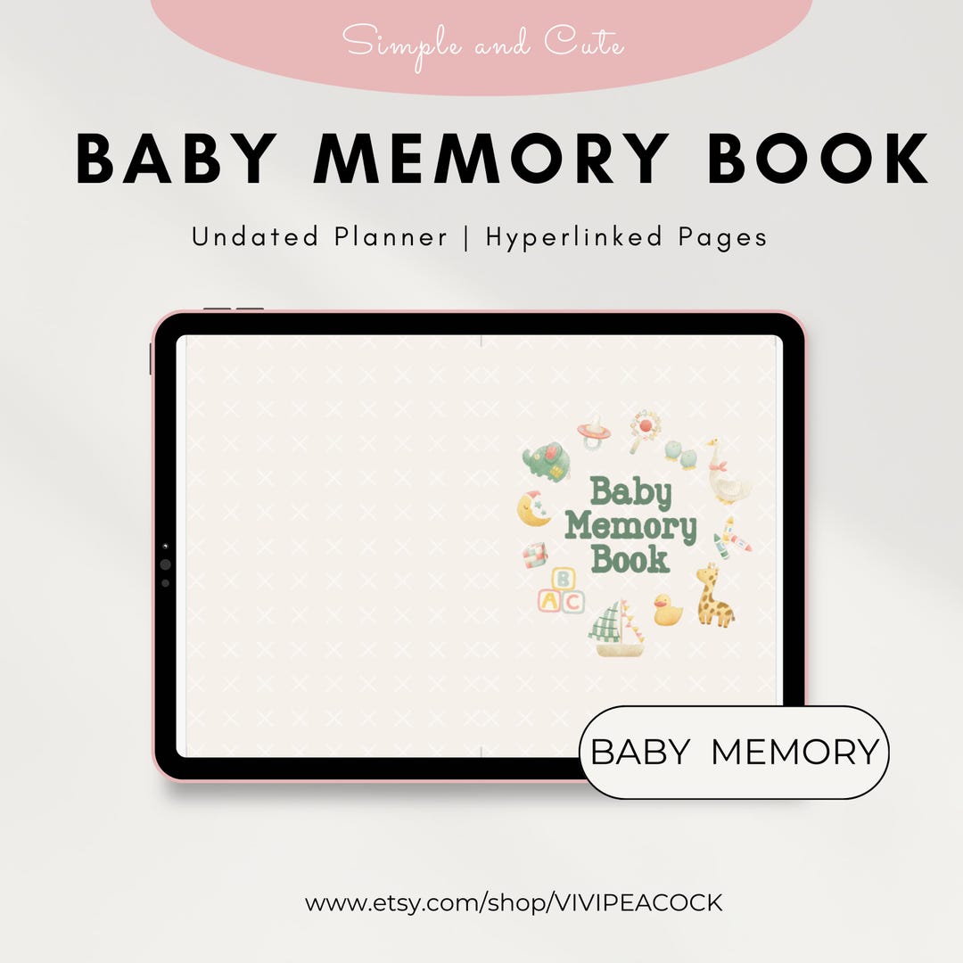 Digital Baby Memory Book | Journal | Minimalist | Goodnotes, Ipad, Android | New Mom Gift - Etsy