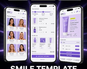Smile Shopify Template | High Converting Shopify Store | Cart Upsells & Bundle Save Built-In | No Paid Apps Needed | Dental Beauty