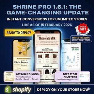 Shrine Pro 1.6.1: Fast Loading Shopify Template for Dropshipping | Conversion Optimized Design + 200 Liquid Codes