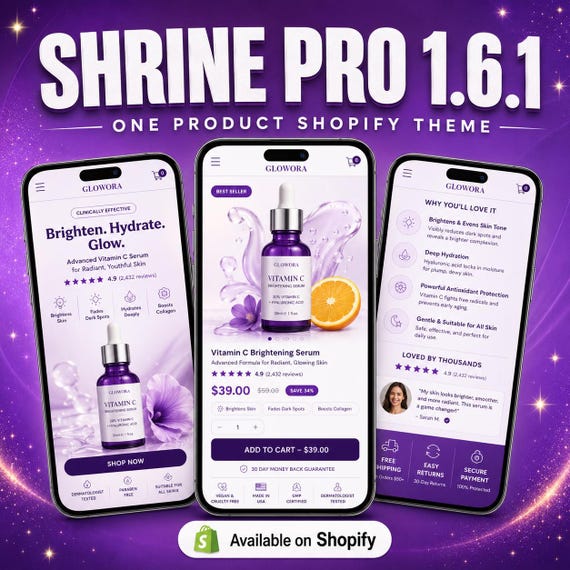 Shrine Pro 1.6.1 Shopify Theme | One Product Store | High Converting | Shopify 2.0 Native | Digital Download