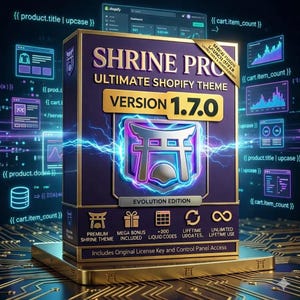 Shopify Theme for Dropshipping Shrine Pro 1.7.0 High Conversion Store Design Professional Liquid Code Snippets Digital Download