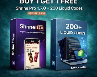 Shrine Pro v1.7.0 – Premium Shopify eCommerce Theme + 200 Bonus Codes | High-Converting Store Template
