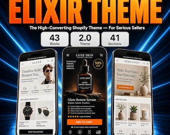 Elixir Shopify Theme | For Serious Sellers | Replace Apps Save Money | Upsell Bundles Subscriptions Built In | Unlimited Stores