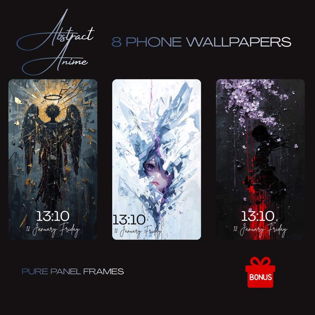 Abstract Anime Wallpapers Pack Dark AMOLED 4K Phone Backgrounds ... — free download