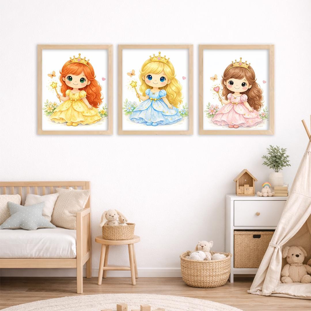 Princess Poster Set of 3 - Digital Download - Princess Picture for ...