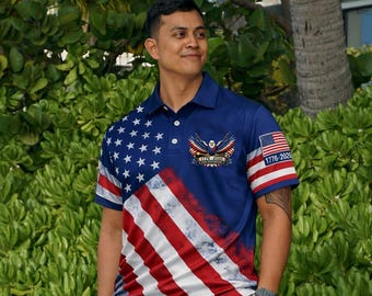 USA 250th Anniversary Polo Shirt, American Flag 1776–2026 Patriotic Polo, United States Eagle Independence Day Apparel
