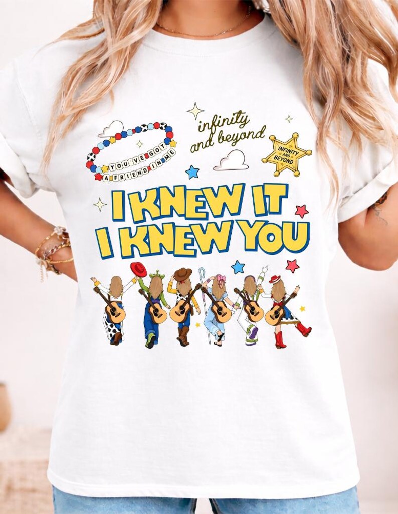 Vintage I Knew It I Knew You Shirt, TS and Toy Story 5 Friendship Shirt, Woody Buzz Lightyear Tee, Disneyland Toy Story Family Matching Tee image 2