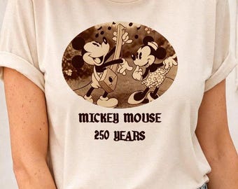250周年記念ヴィンテージ漫画音楽シャツ、レトロな動物カップルTシャツ、愛国的な記念日シャツ、懐かしいお祝いギフト