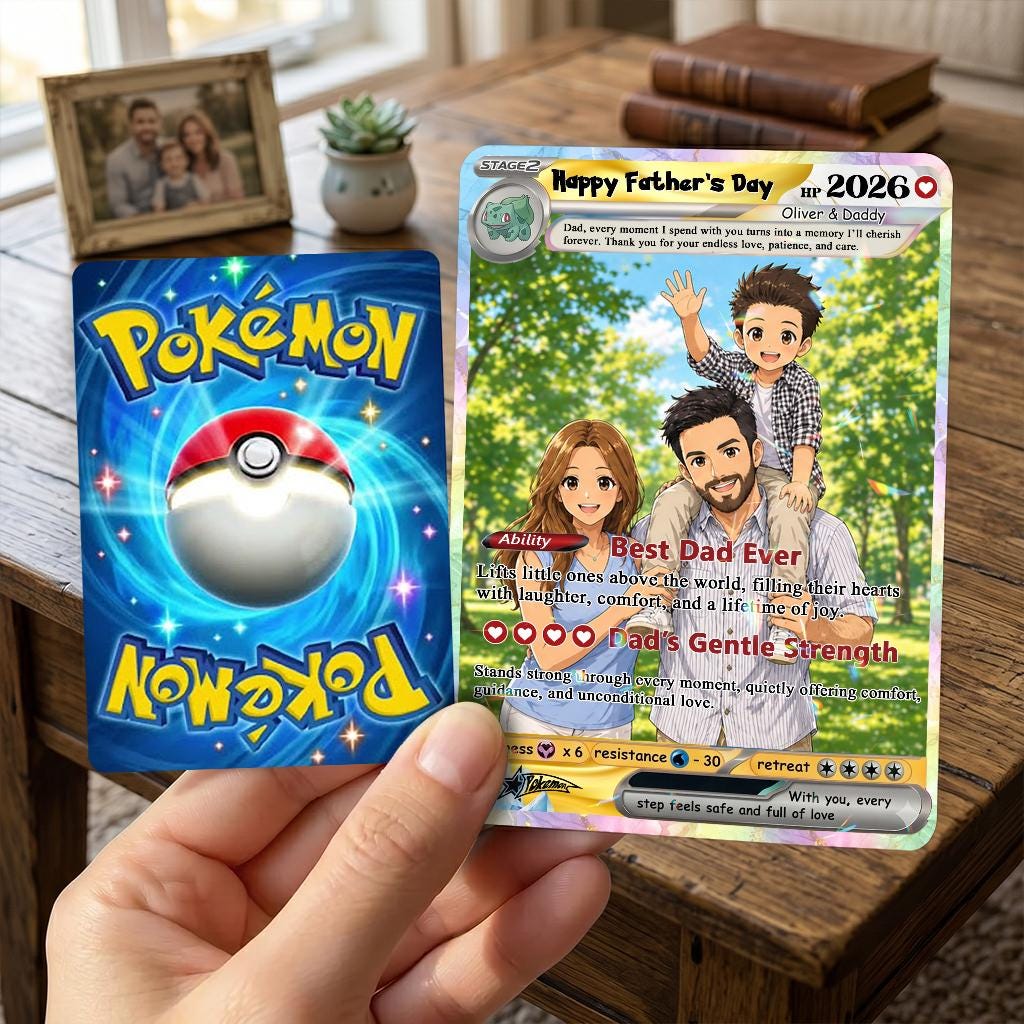 Customized Pokemons Metal Cards Fathers Day - Etsy Customized Pokemons Metal Cards Fathers Day - Etsy