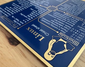 Sous-verres PCB avec antisèche Linux : Circuit imprimé à pistes dorées