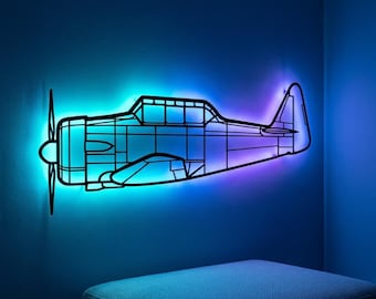 North American T-6 Texan Metal RGB LED Light
