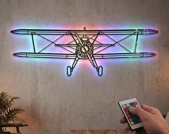 Boeing Stearman Model 75 Metal RGB LED Light