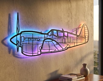 Curtiss TP-40N Warhawk Metal RGB LED Light
