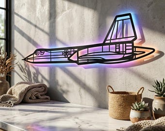 Lockheed SR-71 Blackbird Metal RGB LED Light