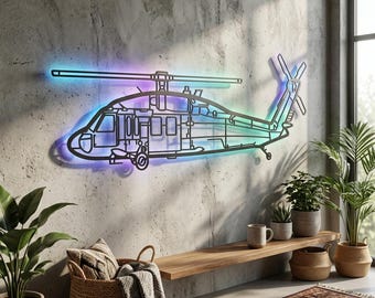 Sikorsky UH-60 Black Hawk Metal RGB LED Light