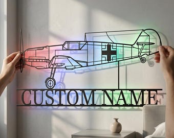 Arte de parede personalizada em metal com LED RGB Boeing 787, placa de aeronave iluminada com nome personalizado, decoração de parede multicolorida, decoração para pilotos.